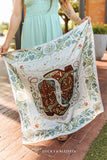 Ivory & Sage Cowgirl Boots Double-Sided Wild Rag — Western Scarf