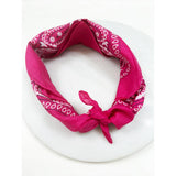Fuchsia Paisley Pattern Bandana | 100% Cotton | 21x21"