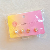 Mini Beauty Flower Stud Earrings | Set of 2 | 18k Gold Plated