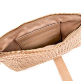 Rome Raffia Clutch Card Wallet Wristlet – Black