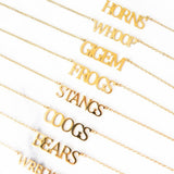 SMU Mustangs STANGS Gold Nameplate Necklace – Game Day Jewelry