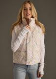 Light Pink Floral Puffer Vest