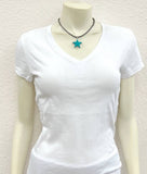 Navajo-Style Star Turquoise Pendant Necklace – Adjustable 15–20"