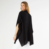 Corinne Button Front Cover Wrap Black