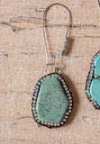 You Rock My Soul Crystal Turquoise Statement Dangle Earrings