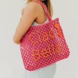 Sandbar Carryall Summer Tote – Fuchsia (Ciao Bella)