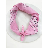 Pink Paisley Pattern Bandana | 100% Cotton | 21x21"