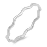 Sterling Silver Swirl Wave Toe Ring | .925 Minimalist Stacking Band