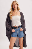 Boho Open Front Kimono Cardigan | Ash | S, M & L | C03259