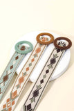 Round Woven Buckle Boho Belt Mint