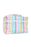 Multicolored Stripes Makeup Bag – Organized Travel Cosmetic Case