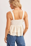 Ruffle Tiered Self-Tie Camisole Top