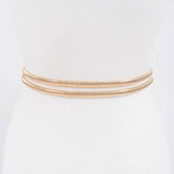 Double Metal Stretch Belt Gold