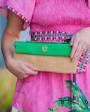 Betty Clutch — Natural Kelly Green