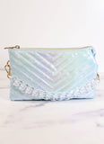 Sherman Quilted Crossbody Blue Opal