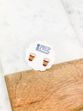 Red Coffee Cup Enamel Stud Earrings