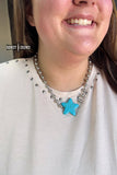 Star Struck Punchy Western Cowgirl Necklace Turquoise Silver
