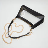 Marilyn Clear Leopard Satchel with Chain Strap TG10618