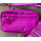 Pink Orchid Nylon 2 in 1 Bag Crossbody Wristlet