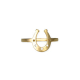 Gold Horseshoe Ring – Lucky Western Statement Ring Adjustable
