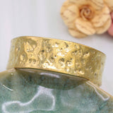 Forged From Gold Textured Cuff Bracelet