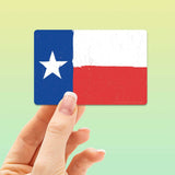 Texas Flag Rectangle Vinyl Sticker | Lone Star TX Decal | 2 Sizes