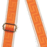 Orange Greek Key Adjustable Detachable Crossbody Bag Purse Strap