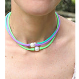 Janis The Pearl Silicone Freshwater Pearl Necklaces Waterproof Biscay Green