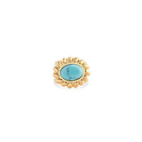 Marissa's Charm Turquoise Sunburst Adjustable Ring in Gold