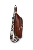 Guitar Strap Crossbody Sling Bag Vegan Leather Cream