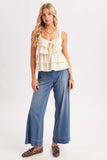 Ruffle Tiered Self-Tie Camisole Top