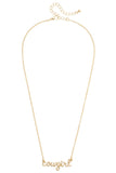 Cowgirl Cursive Necklace – 18K Shiny Gold