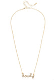 Howdy Cursive Necklace – 18K Shiny Gold
