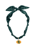 Baylor Bears Green Paisley Bandana Scarf Necklace