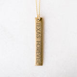 Texas Forever Bar Layering Necklace 30 inch