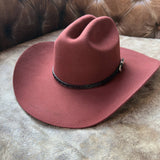 Tooled Vegan Leather Western Hat Band with Silver-Tone Buckle