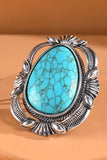Western Oval Turquoise Cuff Ring | Statement Ring | One Size