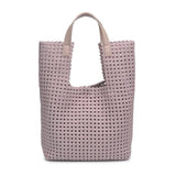 Zenith Zen Nude Hand-Woven Knot Tote with Zip Pouch