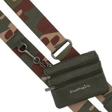 Clip & Go Phone Purse Crossbody Strap Zippered Pouch Green Tan Camo