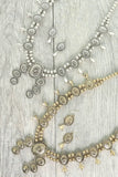 Western Squash Blossom Concho Necklace & Earring Set | Gold | 30" Chain