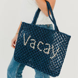 Sandbar Carryall Summer Tote – Navy (Vacay)