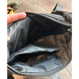 Large Nylon Crescent 3 Zipper Bag Beige