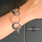 Western Layering Blackjack Circle Link Bracelet