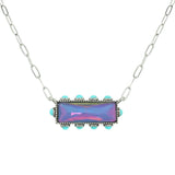 Western Horizontal Bar Gemstone Necklace Blue