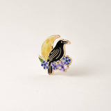 Raven Hard Enamel Lapel Pin – Edgar Allan Poe Gothic Halloween