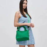 Sky's The Limit Woven Neoprene Crossbody Tote | Kelly Green