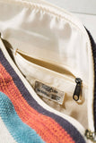 Handmade Navajo Pattern Cotton Duffel Bag with Suede Straps — Ivory