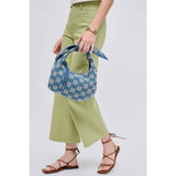 Paloma Woven Knotted Purse Crossbody Bag Denim Blue