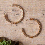 Blame It On My Roots Square Beaded Hoop Earrings