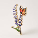 Lavender & Butterfly Enamel Pin